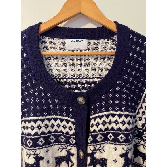 Fair Isle Button-Front Cardigan Sweater - Picture 5 of 5